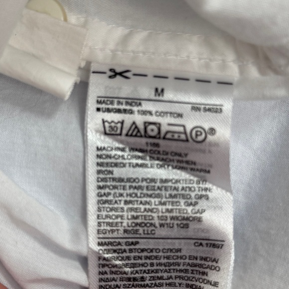 Gap Boyfriend Button Down Shirt White Size Medium - Picture 7 of 9